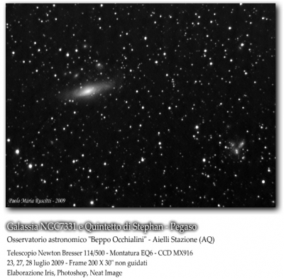 Galassia NGC 7331 e Quintetto