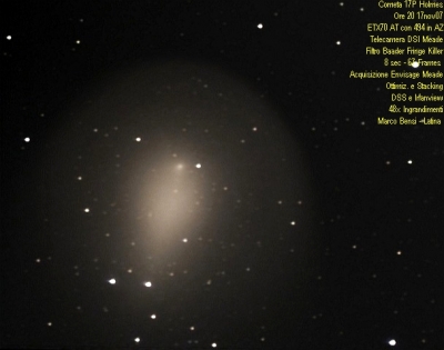 cometa 17P Holmes 17nov07 ETX70 DSI FK DSS registax