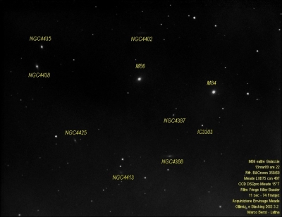 M86 e compagne 11s 74F 13mar09 txt galassie