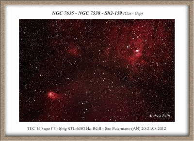 NGC 7635 e altri a colori in HaRGB