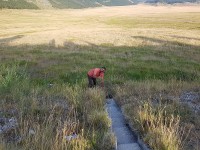 Nicola prepara il terreno per il generatore