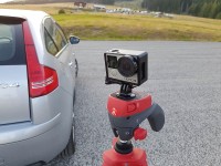 la gopro che ha fatto i time lapse diurni e parte di quelli notturni, anche se la buio è praticamente cieca...