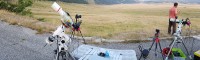 Il mio fsq fa compagnia al Pentax 75 di Nicola, due splendidi astrografi