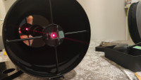 Allineamento asse focheggiatore con laser