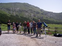 Foto ricordo prima dell'osservazione del sole