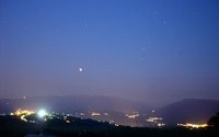 Crepuscolo inoltrato (ore 20.50) - Il paese sullo sfondo è Pietranico...