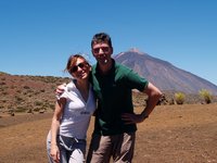 Io e Marta, sullo sfondo il Teide