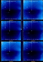 ISON vista da Stereo-A nelle ultime 24 ore.<br />Attenzione! l'immagine più recente è quella in alto a sinistra!