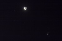 Congiunzione Aldebaran Luna con sfondo Venere..jpg