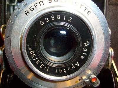 Agfa Solinette II 1954 otturatore Prontor e obiettivo Apotar