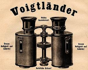 pubblicita  del binocolo voigtlander del 1906 molto rit