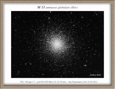 M 13 in BN dall'OAF