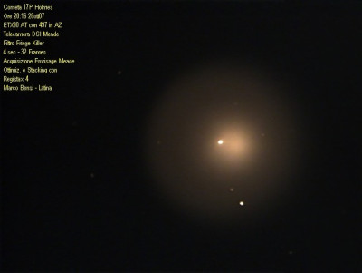 Cometa 17P Holmes 28ott07 ore 20 con testo