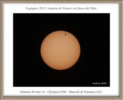 6.6.2012: transito di Venere sul Sole
