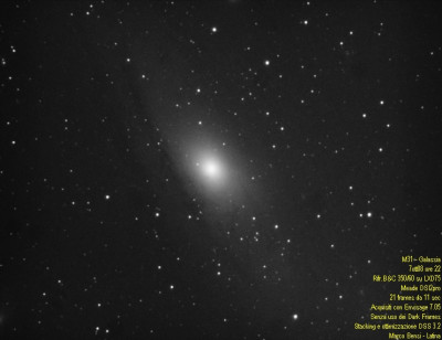 M31 B C 23 frames da 11sec DSI2pro senza DF testo