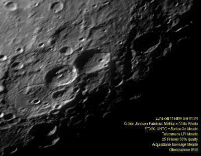 Luna Janssen e vallis Rheita 30 frames Registax e Iris 11set06 ore 0104 B3x
