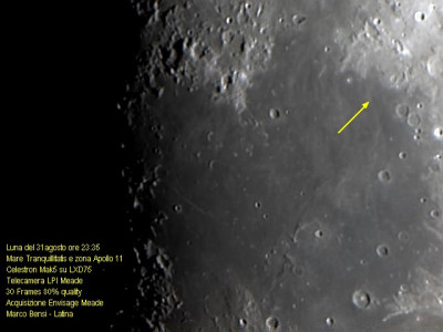 Mare tranquillitatis con Apollo 11 landing LXD75 C5 31ago07 23e35