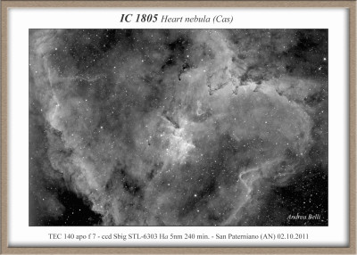 IC 1805 Heart nebula & ammasso Melotte 15