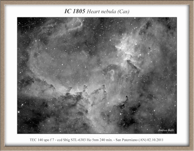 IC 1805 Heart nebula & ammasso Melotte 15