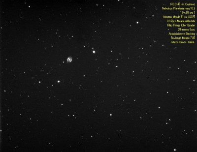 NGC 40 13lug08 ore 1 N6 LXD75 Dsi2pro 20frames 8sec testo