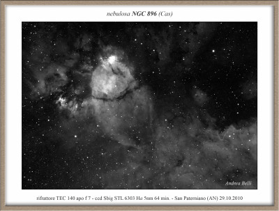 NGC 896 in H-alpha dall'OAF