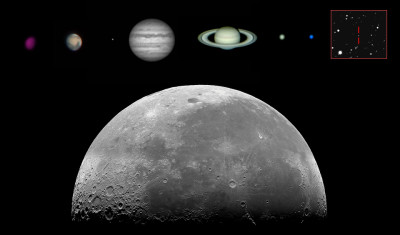 Collage di riprese planetarie
