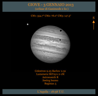 Giove 3 gennaio 2013