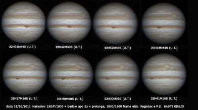 Parziale rotazione M.R. su Giove