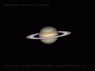 SATURNO - Tempesta nell'Emisfero Settentrionale