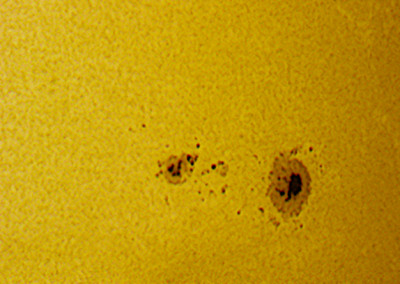 Riprese di un gruppo di macchie solari