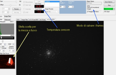 Esempio ripresa DSI2pro con spiegazioni